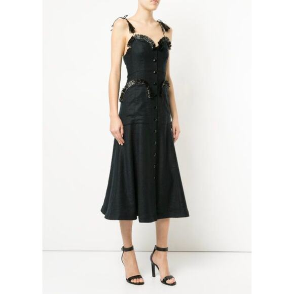 Alice McCall Girls On Film Midi Dress Black Women’s Size 4‎ MSRP $490 - Picture 2 of 15